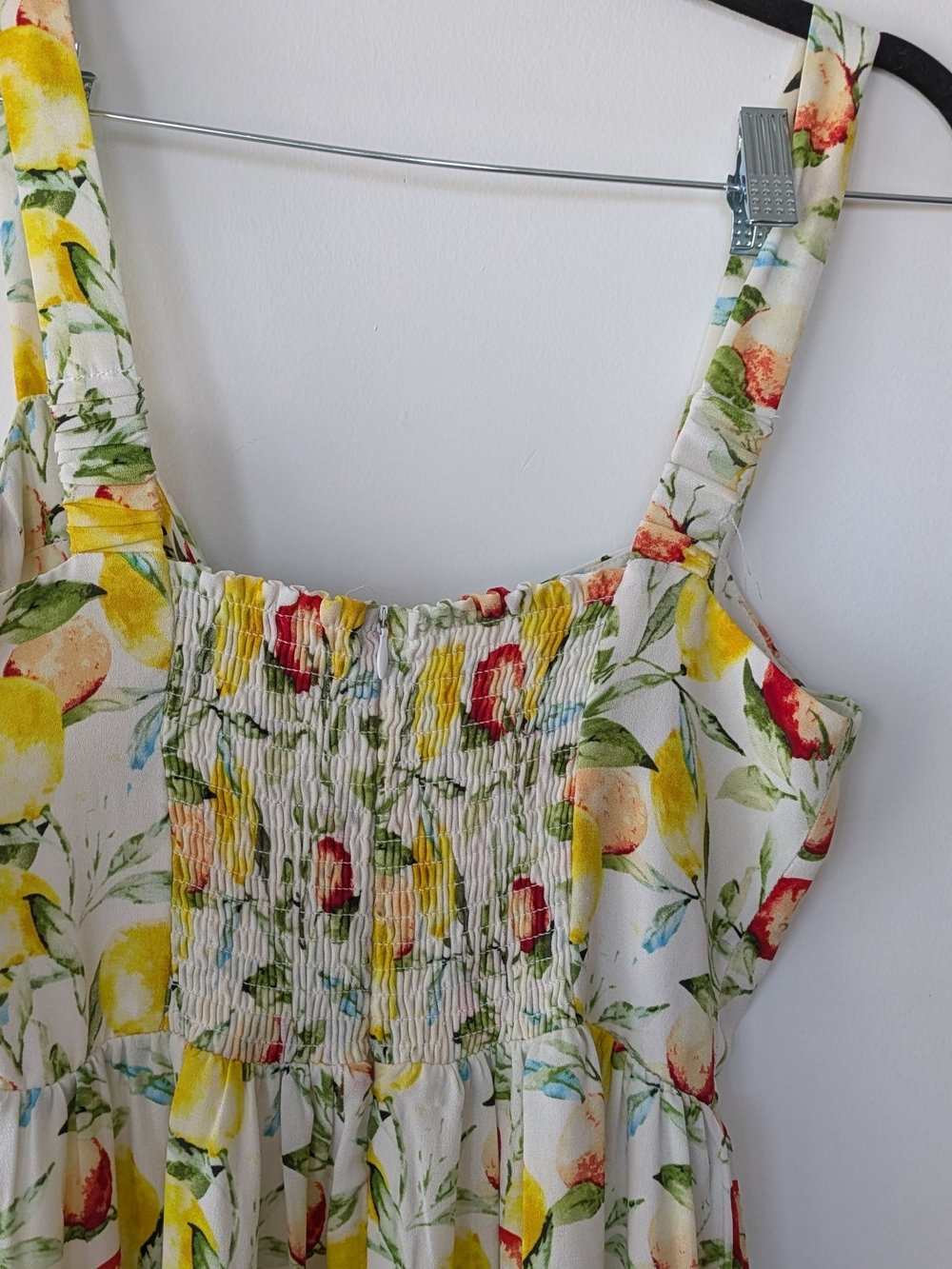 Aqua White Lemon & Floral Print Maxi Dress - Picture 5 of 5